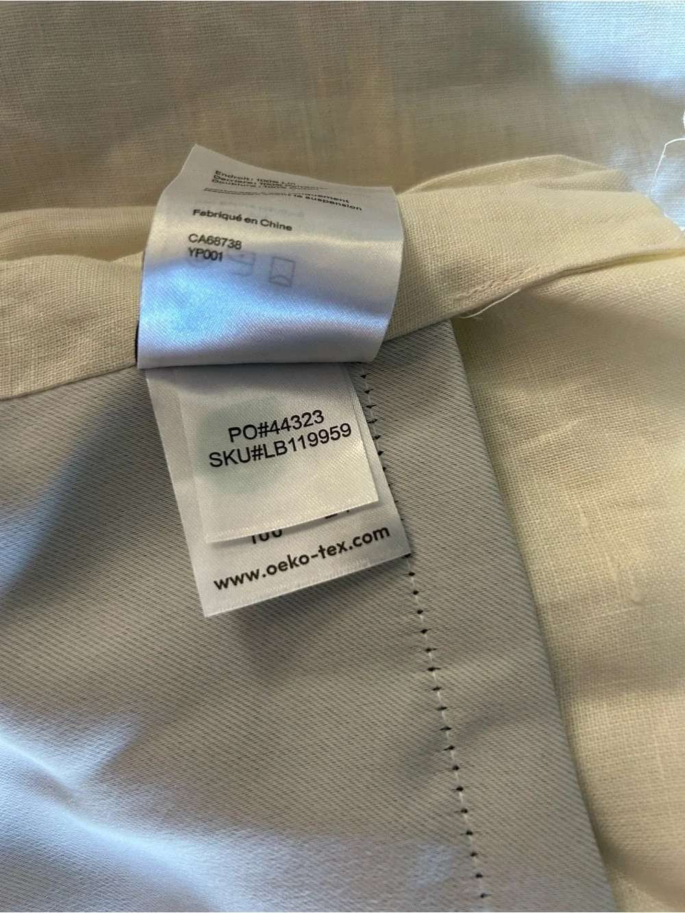 Quince! European Linen Blackout Curtain Panel - Ivory Brand new, never used